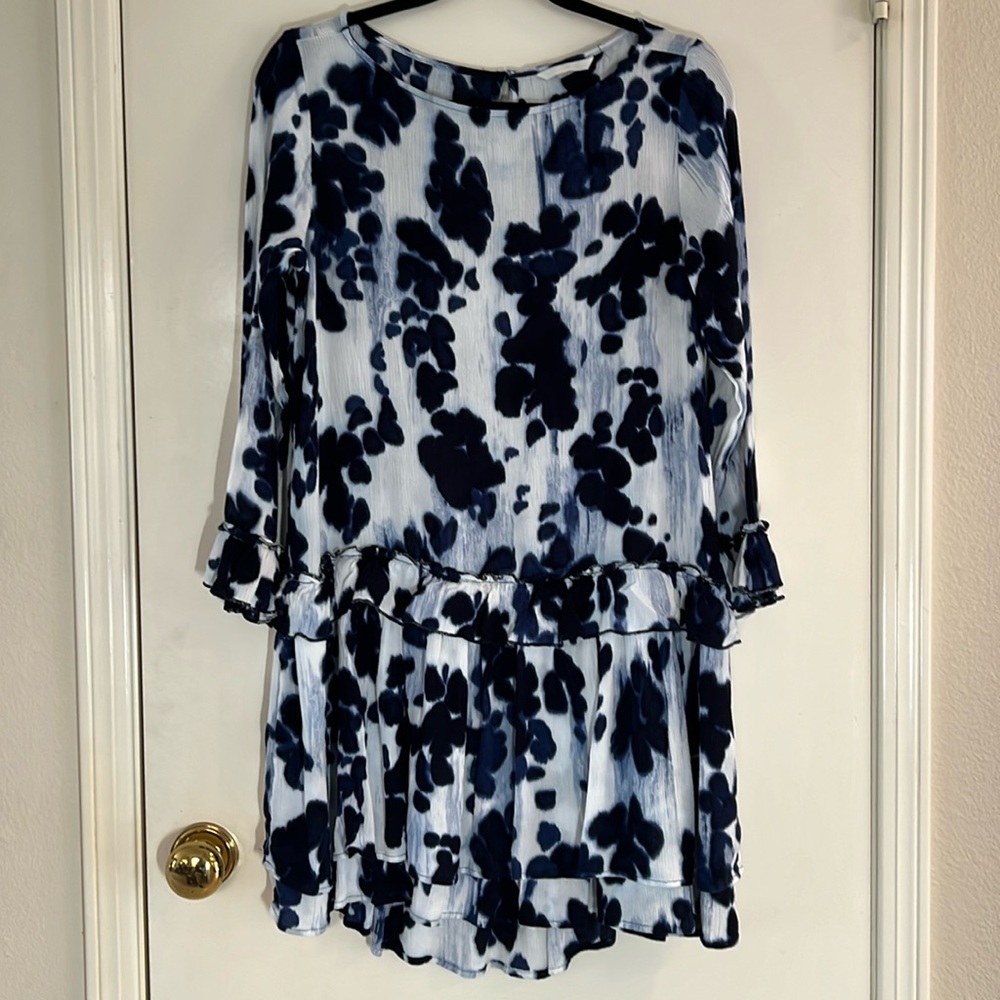 H&M tiered tie-die drop waist dress